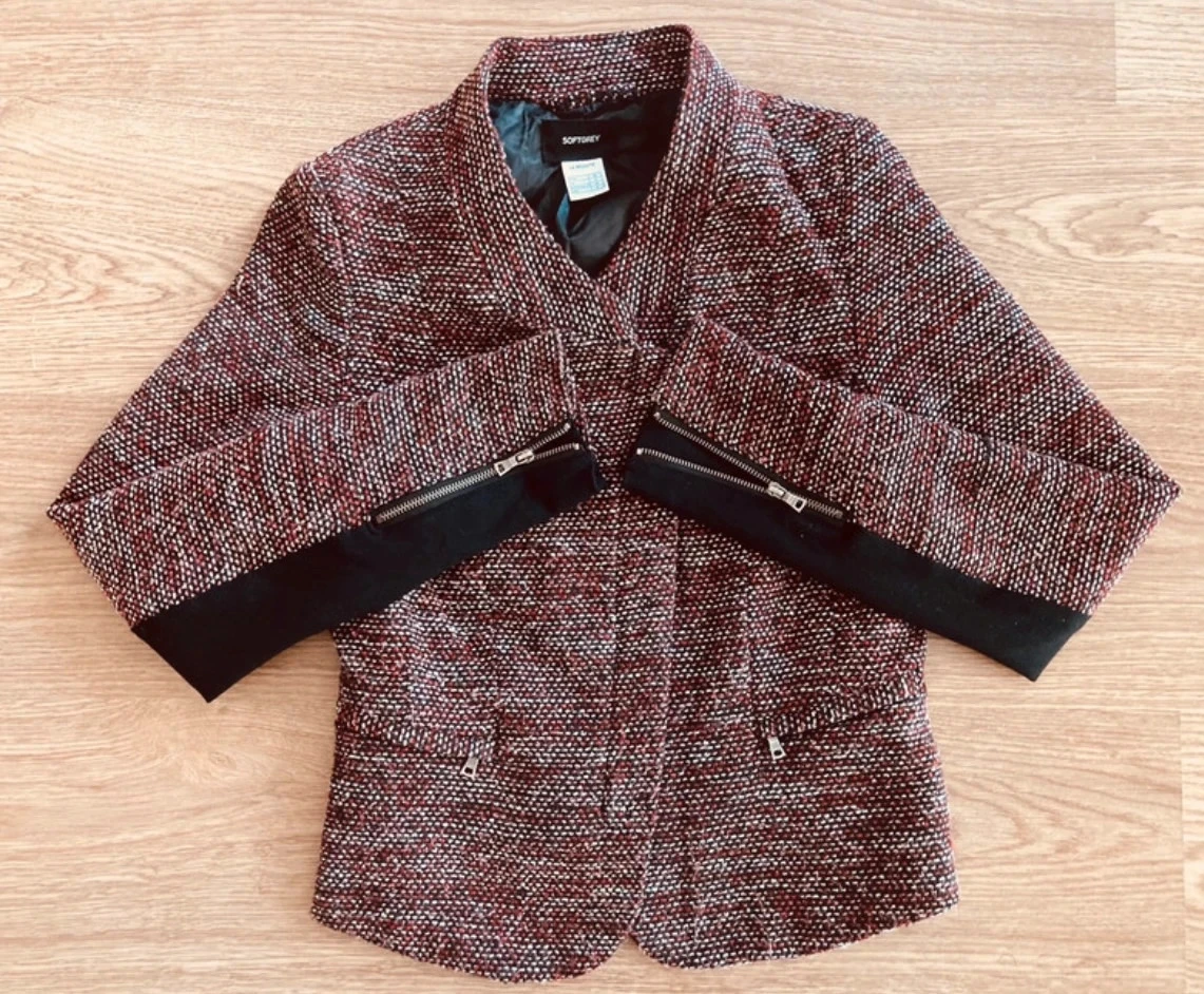 Veste femme style vintage Soft Grey La Redoute taille 36.